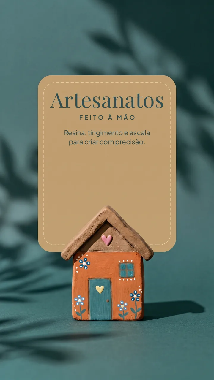 Capa do módulo Artesanatos: casinha de cerâmica pintada à mão